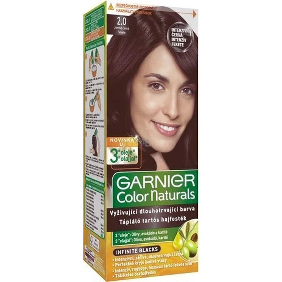 Garnier Color Naturals перманентный цвет волос 2.0 Натуральный черный 1×1 штука, цвет волос: цены и характеристики