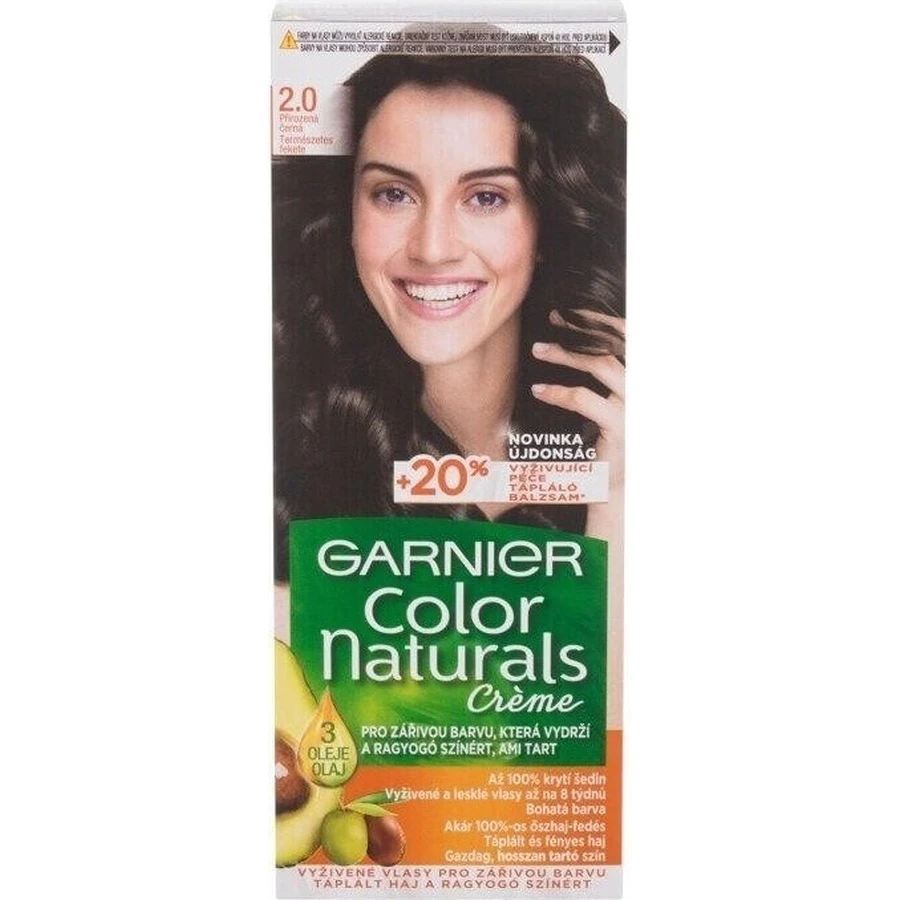 Garnier Color Naturals перманентный цвет волос 2.0 Натуральный черный 1×1 штука, цвет волос: цены и характеристики