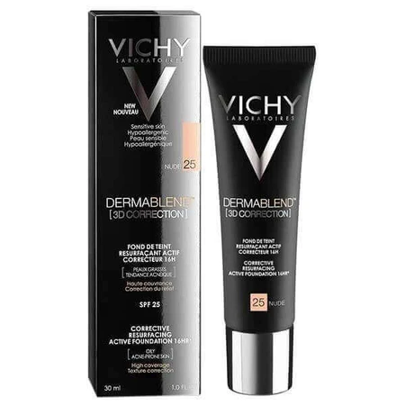 Vichy Dermablend 3D Corrective Fluid No. 25 Nude 30ml: цены и характеристики