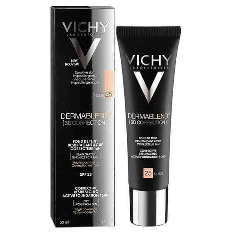 Vichy Dermablend 3D Corrective Fluid No. 25 Nude 30ml: цены и характеристики