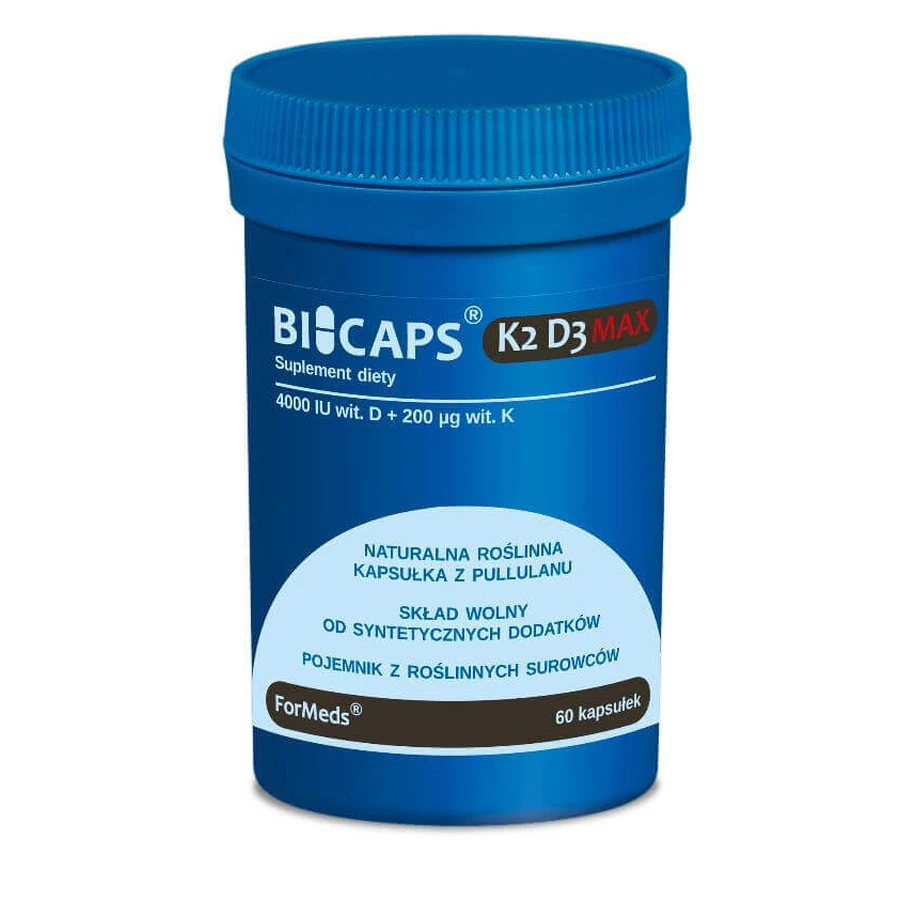 Bicaps K2 D3 Макс 60 капсул Форми: ціни та характеристики