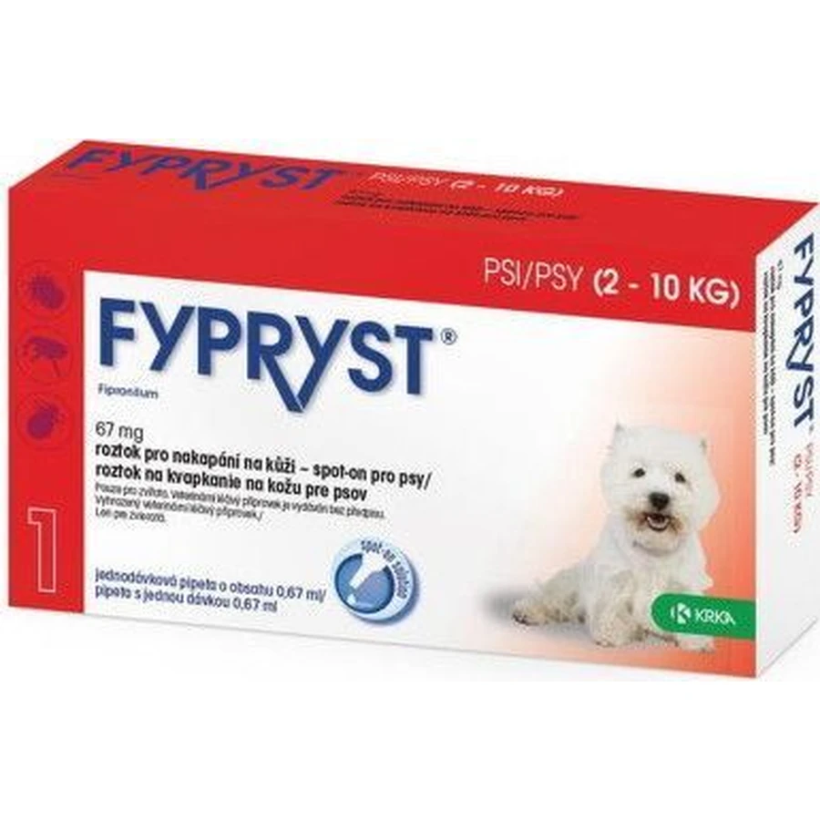 Fypryst Dogs 2-10 кг Розчин для закапування під шкіру для собак 1 шт.: ціни та характеристики