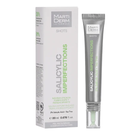 MartiDerm Shots Salicylic Imperfections, концентрована сироватка для очищення обличчя, 20 мл: ціни та характеристики