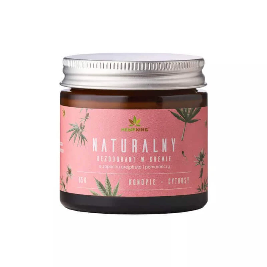 HempKing, натуральный дезодорант-крем, конопля + цитрус, 65 г: цены и характеристики