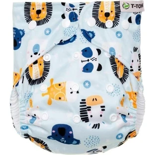 T-TOMI Nappy Nappy AIO - Пеленальний набір Patent Animals 1×2 шт, підгузники-трусики