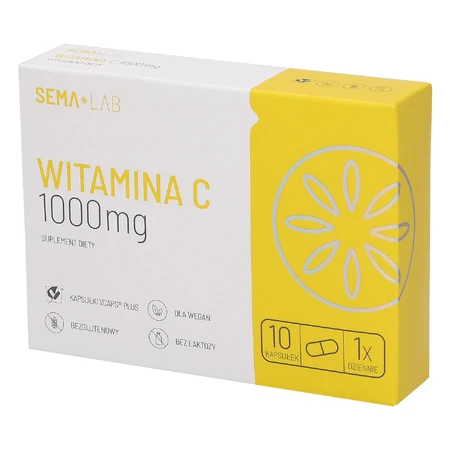 SEMA Lab Вітамін С 1000 мг, 10 целюлозних капсул ЗНИЩЕНА УПАКОВКА: ціни та характеристики