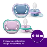 Avent Ultra Air, пустышка, силиконовая, симметричная, унисекс, SCF085/34, 6-18 месяцев, 2 штуки