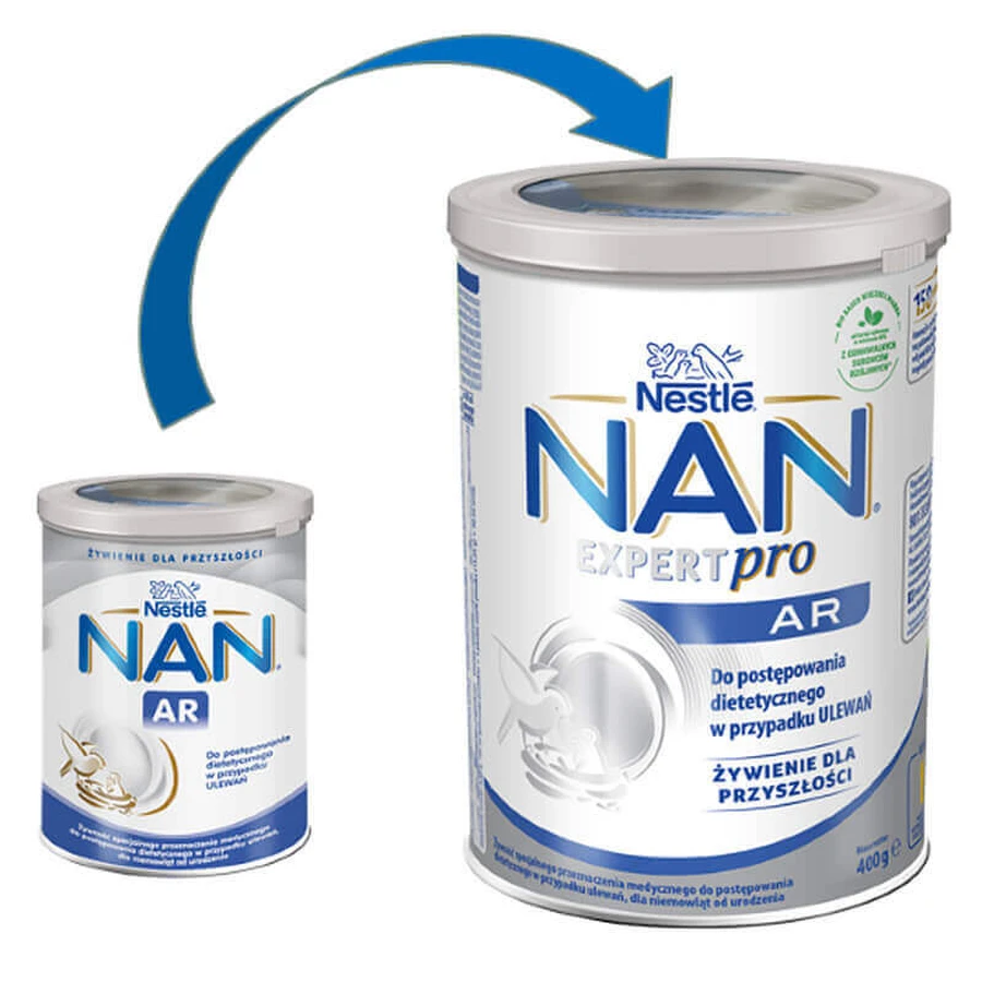 Nestle NAN Expertpro AR, для немовлят, схильних до водного голодування з народження, 400 г УПАКОВКА ДЕФЕКТУЄТЬСЯ: ціни та характеристики