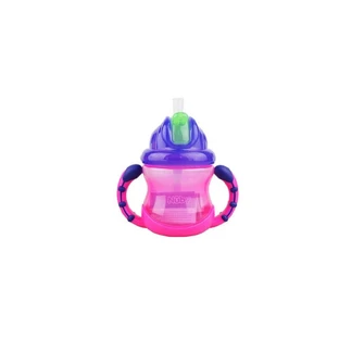 Поїльник з соломинкою та ручками, система Vari Flo Flip It/Click Lock, 240 мл, 12 місяців+, Nuby