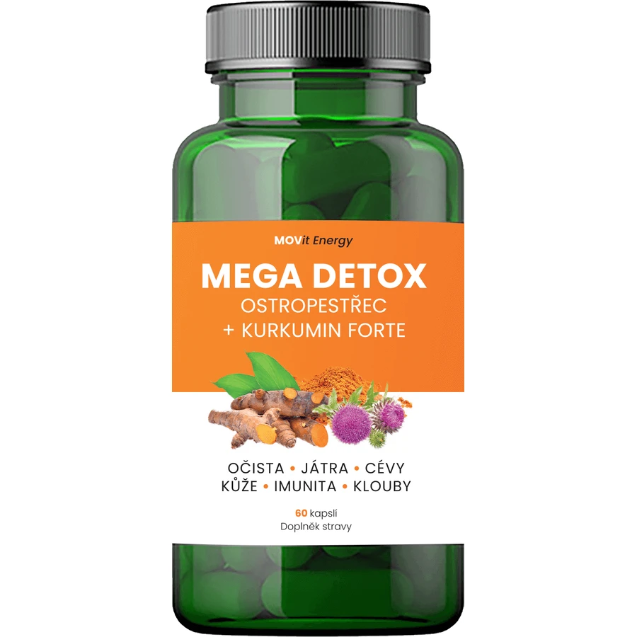 MOVit Energy Mega Detox Розторопша + Куркумін FORTE 60 капсул: ціни та характеристики