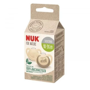 Пустушка силіконова M3 Nature, 18-36 місяців, 2 штуки, кремова, Nuk