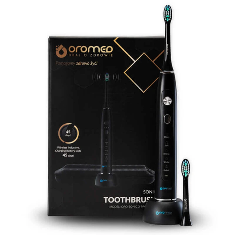 Oromed Oro-Sonic X Pro, звукова зубна щітка, чорна, 1 шт.: ціни та характеристики