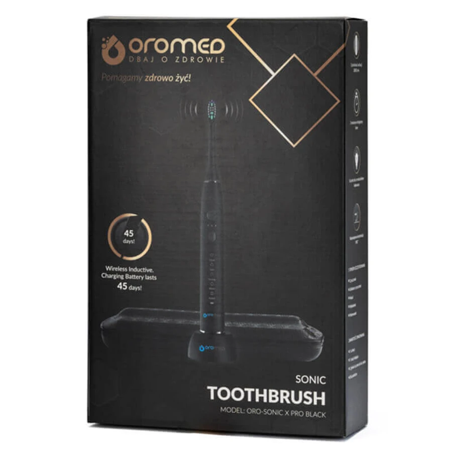 Oromed Oro-Sonic X Pro, звукова зубна щітка, чорна, 1 шт.: ціни та характеристики