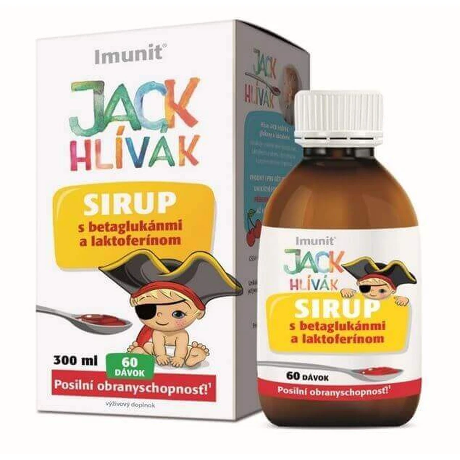 Imunit JACK HUNGER Сироп з бетаглюканами та лактоферином 300 мл: ціни та характеристики