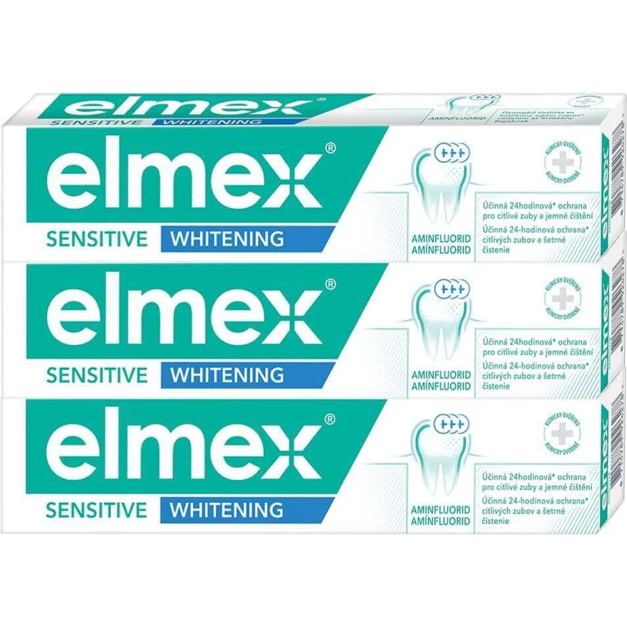 Elmex Sensitive Whitening Toothpaste 3 x 75 мл: цены и характеристики