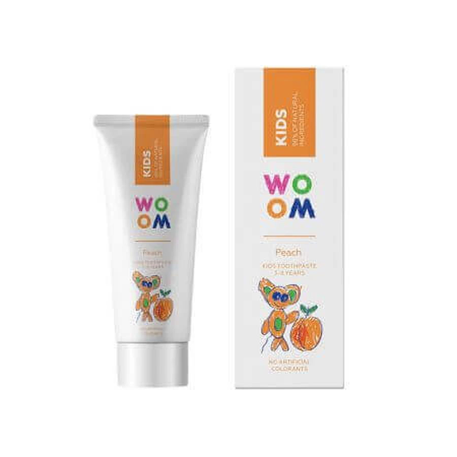 Зубная паста для детей Kids Peach, 3-8 лет, 50 мл, Woom: цены и характеристики