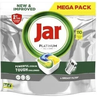 Платинові капсули для посудомийних машин "Все в одному" Jar Platinum Лимон, 110 капсул 1×110шт, капсули для посудомийних машин