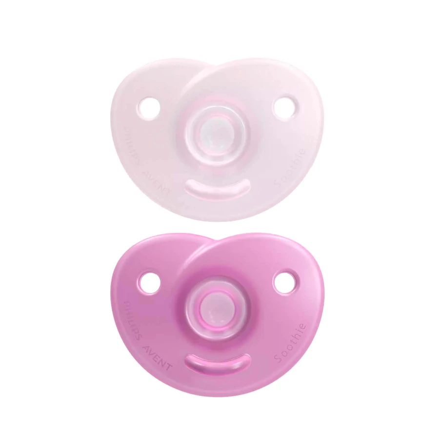 Пустушка Philips Avent Soothie SCF099/22 силіконова, ортодонтична, для дівчаток, 0-6 місяців, 2 шт.: ціни та характеристики