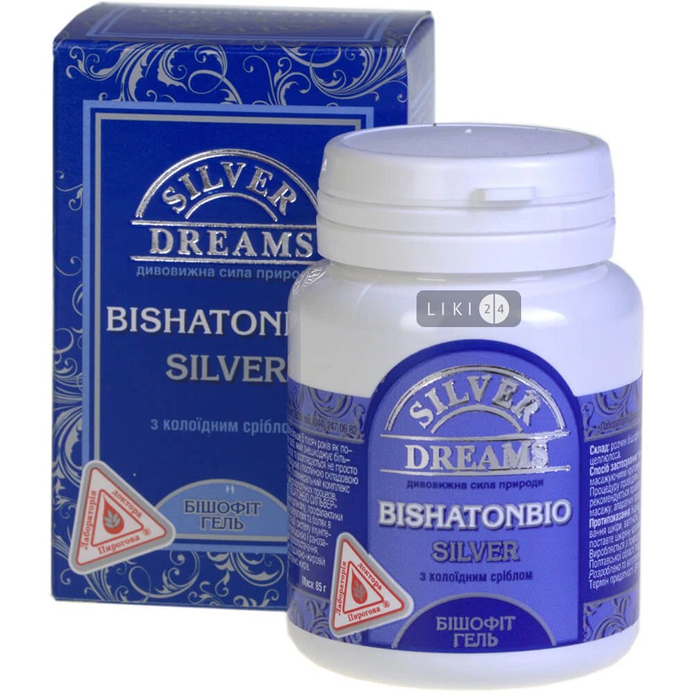 Bishatonbio silver бішофіт-гель тм "лабораторія доктора пирогова" 85 г, з колоїдним сріблом: ціни та характеристики