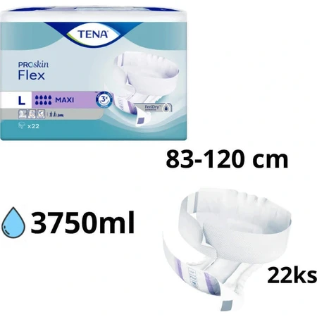 TENA Flex Maxi L 1×22 шт, трусы от недержания с быстросъемным поясом: цены и характеристики