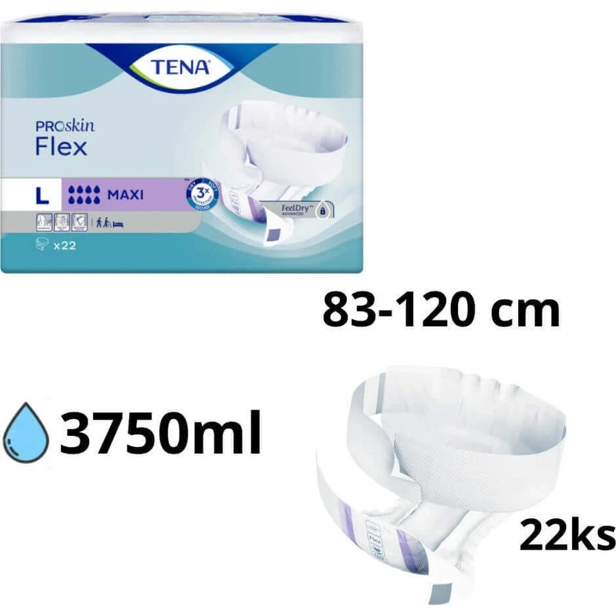 TENA Flex Maxi L 1×22 шт, трусы от недержания с быстросъемным поясом: цены и характеристики
