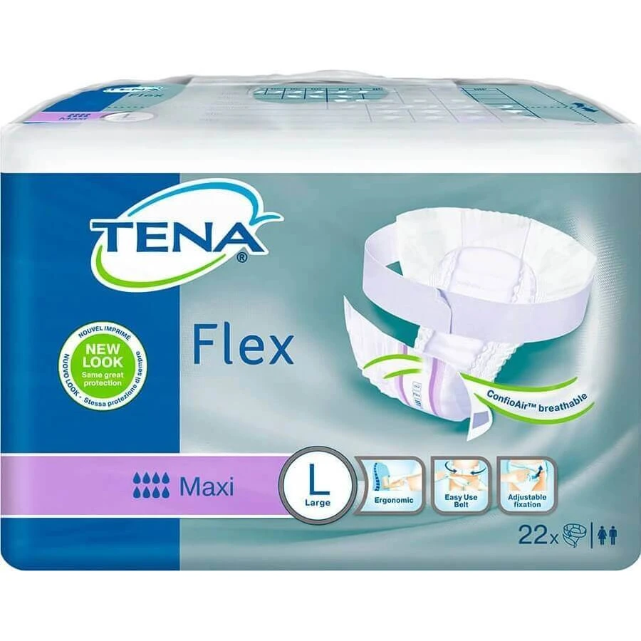 TENA Flex Maxi L 1×22 шт, трусы от недержания с быстросъемным поясом: цены и характеристики