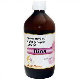 Ополаскиватель для полости рта с серебром и коллоидной медью AquaNano Bios, 500 мл, Sc Aghoras Invent