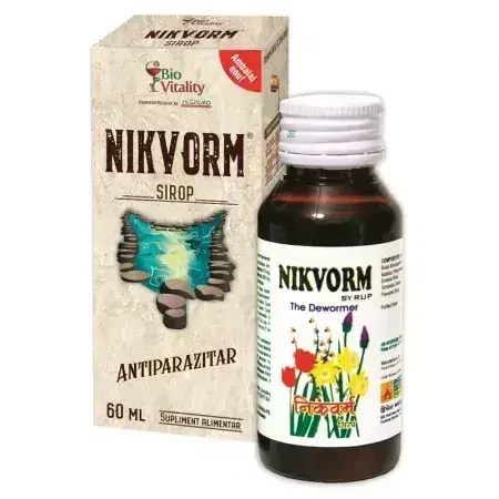 Сироп Никворм Bio Vitality Nikvorm для выведения кишечных паразитов, 60 мл: цены и характеристики
