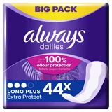 Always Dailies Extra Protect, гигиенические прокладки, Long Plus, 44 шт.