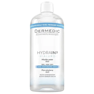 Міцелярна вода Dermedic Hydrain3 H2O Hialuro, 500 мл