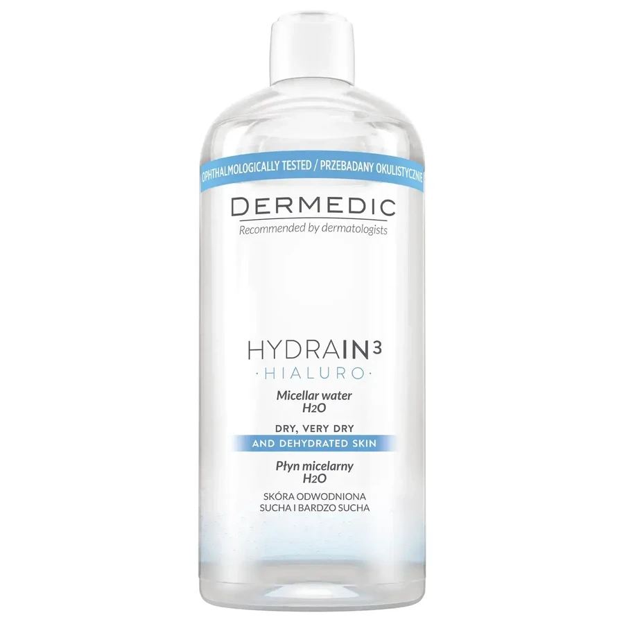 Міцелярна вода Dermedic Hydrain3 H2O Hialuro, 500 мл: ціни та характеристики