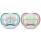 Philips Philips Avent Ultra Air Фосфоресцентні пустушки Ultra Air, 0-6 місяців, 2 штуки, рожеві та зелені, SCF376/19, Philips