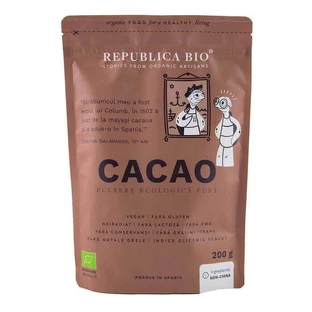 Чистий органічний какао-порошок, 200 г, Organic Republic