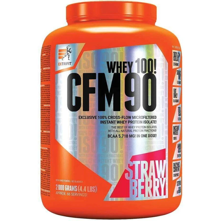 Extrifit CFM Ізолят швидкорозчинної сироватки 90 полуниця 2 кг: ціни та характеристики