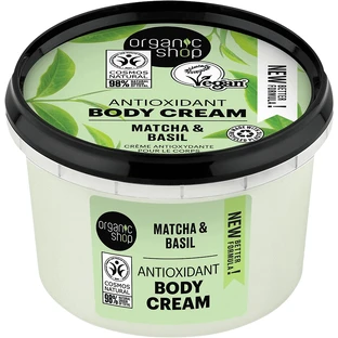 Organic Shop Антиоксидантный крем для тела Матча и базилик 250 мл