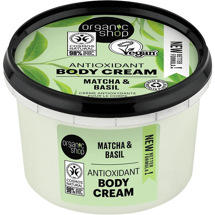 Organic Shop Антиоксидантный крем для тела Матча и базилик 250 мл: цены и характеристики