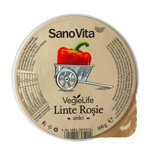 Спред из красной чечевицы VegieLife с перцем и луком, 100 г, Sanovita