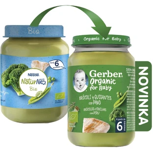 Органічна броколі Gerber з горошком та індичкою 190 г
