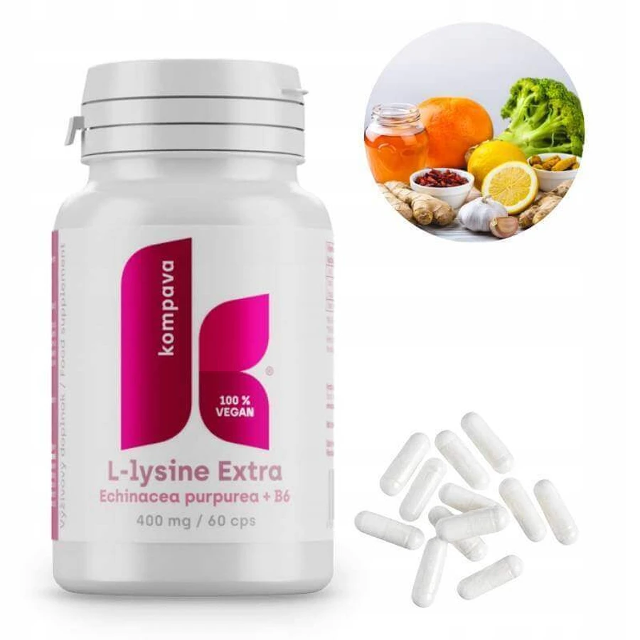 Compava L-LYSINE EXTRA 400 мг 1×60 капс, пищевая добавка: цены и характеристики
