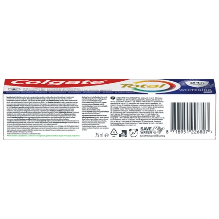Зубная паста Colgate Total Whitening, отбеливающая, 75 мл: цены и характеристики