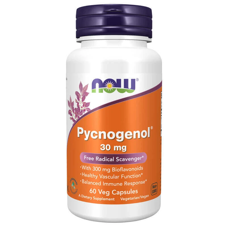 Now Foods Пікногенол 30 мг, 60 капсул: ціни та характеристики