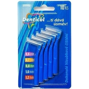 Denticol розмір 1 мм, вигнута міжзубна щітка 1×10 шт, міжзубна щітка