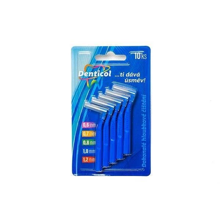 Denticol розмір 1 мм, вигнута міжзубна щітка 1×10 шт, міжзубна щітка: ціни та характеристики