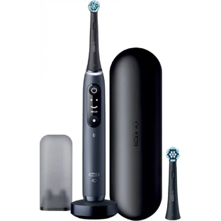 Набір Oral B EK iO Series 7 Black + тримач для зубної щітки + футляр для подорожей 1×1, електрична зубна щітка з тримачем та футляром