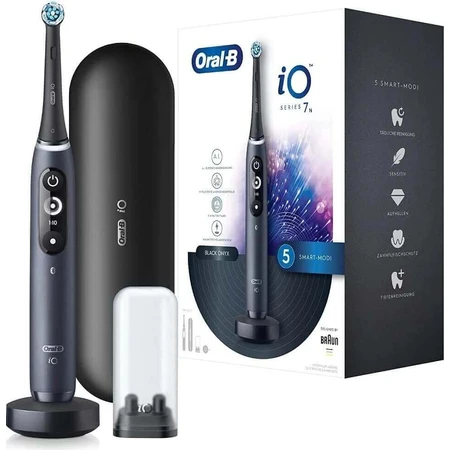 Набір Oral B EK iO Series 7 Black + тримач для зубної щітки + футляр для подорожей 1×1, електрична зубна щітка з тримачем та футляром: ціни та характеристики