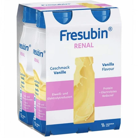 Харчовий продукт Fresubin Renal спеціального медичного призначення, зі смаком ванілі, 4 шт. по 200 мл: ціни та характеристики