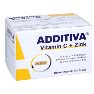 Витамин С+ Цинк Additiva Vitamin C+ Zinc, 80 таблеток