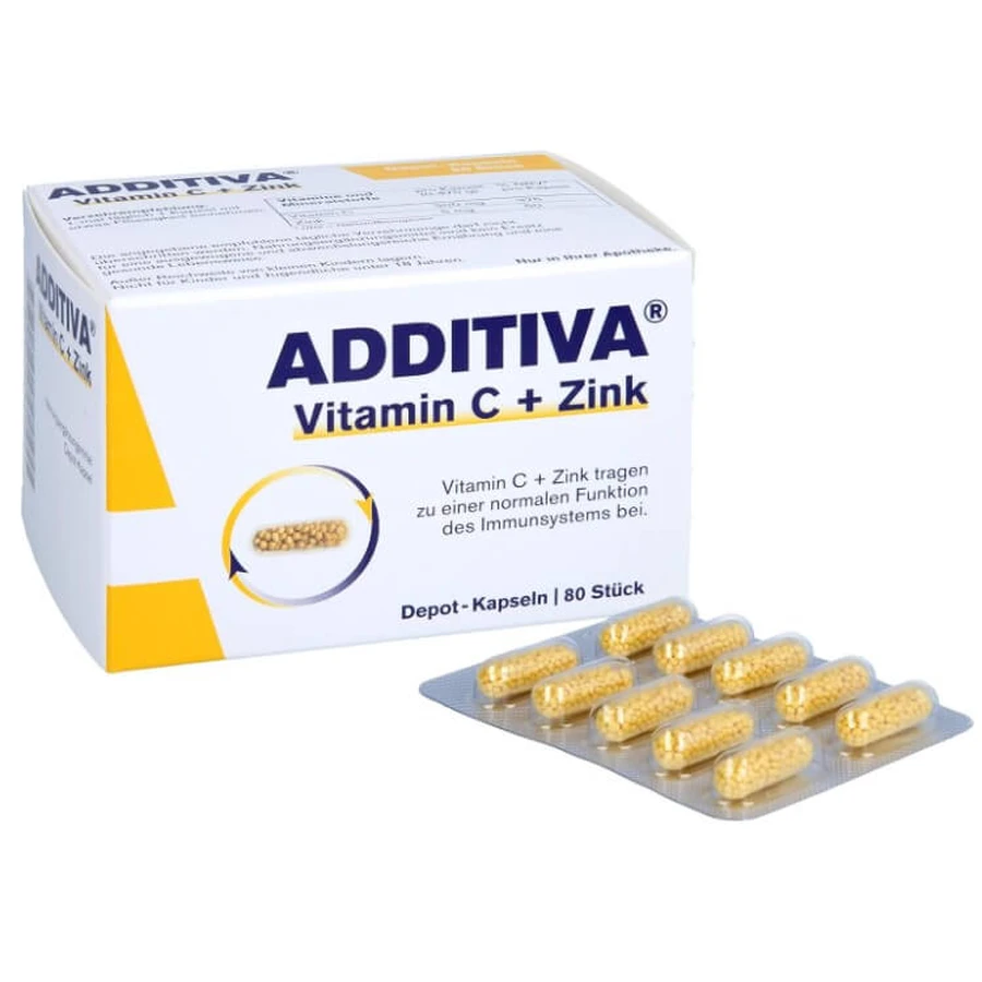 Витамин С+ Цинк Additiva Vitamin C+ Zinc, 80 таблеток: цены и характеристики