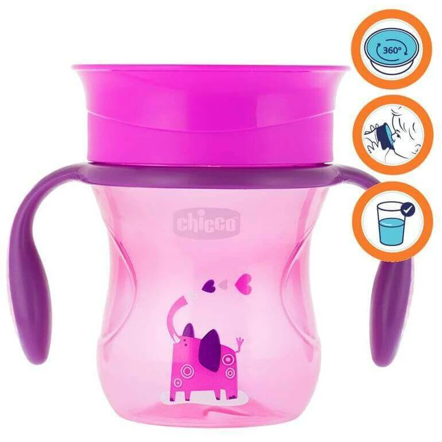 Кружка Chicco Perfect 360 з ручками 12м+ 200 мл: ціни та характеристики