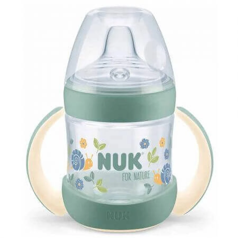 Пляшка учнівська Nature Sense з тортами, ємність 150 мл, зелена, Nuk: ціни та характеристики